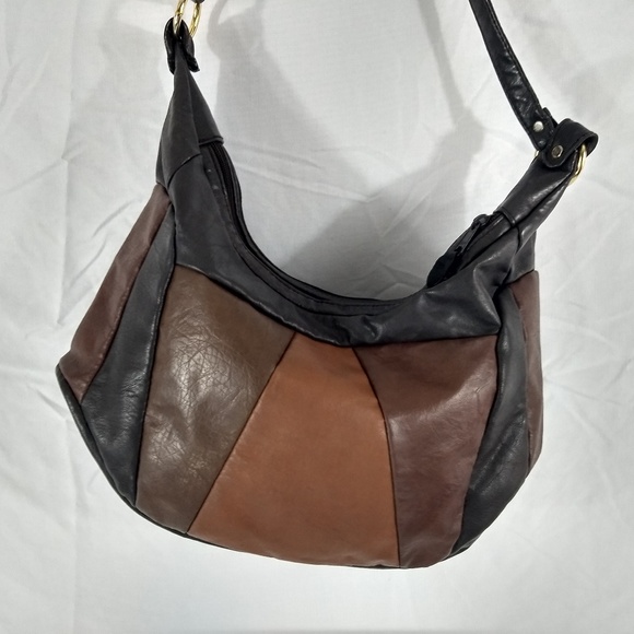 BEAUTIFUL PATCHWORK TOTE / PURSE Faux Suede 13X9X4 - Picture 2 of 8